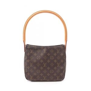 LOUIS VUITTON Authentic Brown Monogram Leather Looping MM Shoulder Bag